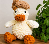 Handmade crochet duck plushie